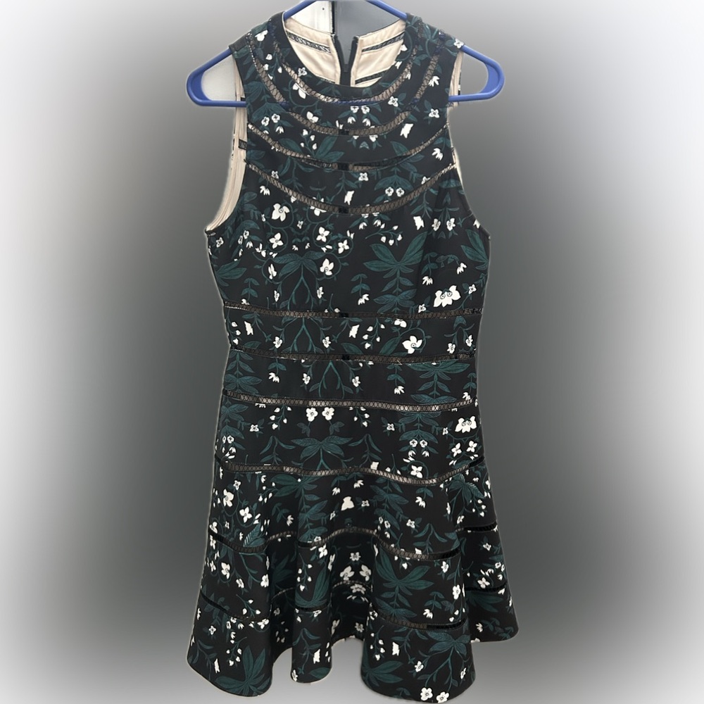 Keepsake The Label Night Dance Black Floral Mini Dress XS